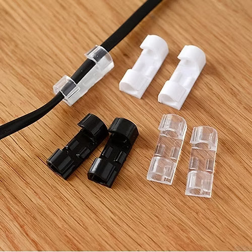 20 Pcs Cord Wire Cable Plastic Clips (Random)