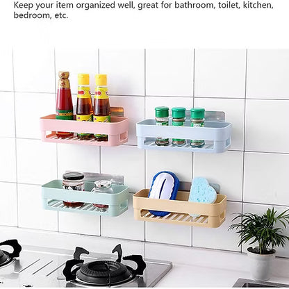 2 Pcs Kitchen Shelf Storage Rack With Sticker (Random)