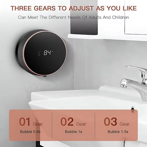 Automatic Hand Washer & Foam Dispenser for Bathroom - Wall Mounted Smart Recharg