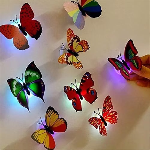 LED Color Changing Beautiful Butterfly (Set Of 10)