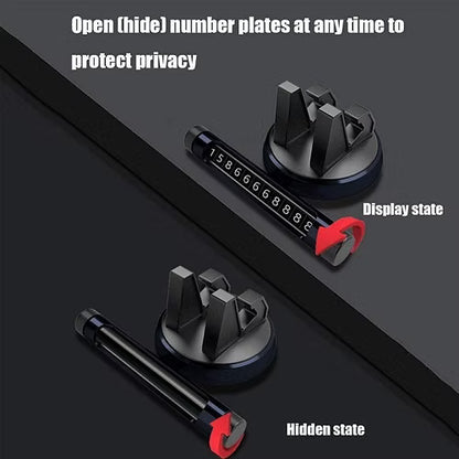 Round Car Mobile Stand with Number Plate