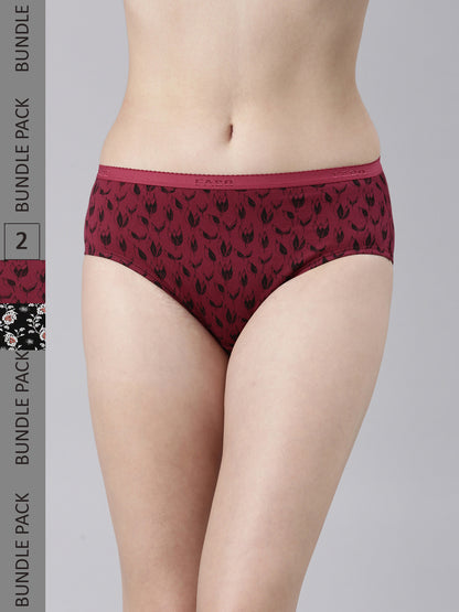 Suburbans OUTER ELSTIC PRINTED HIPSTER (PACK OF 2)