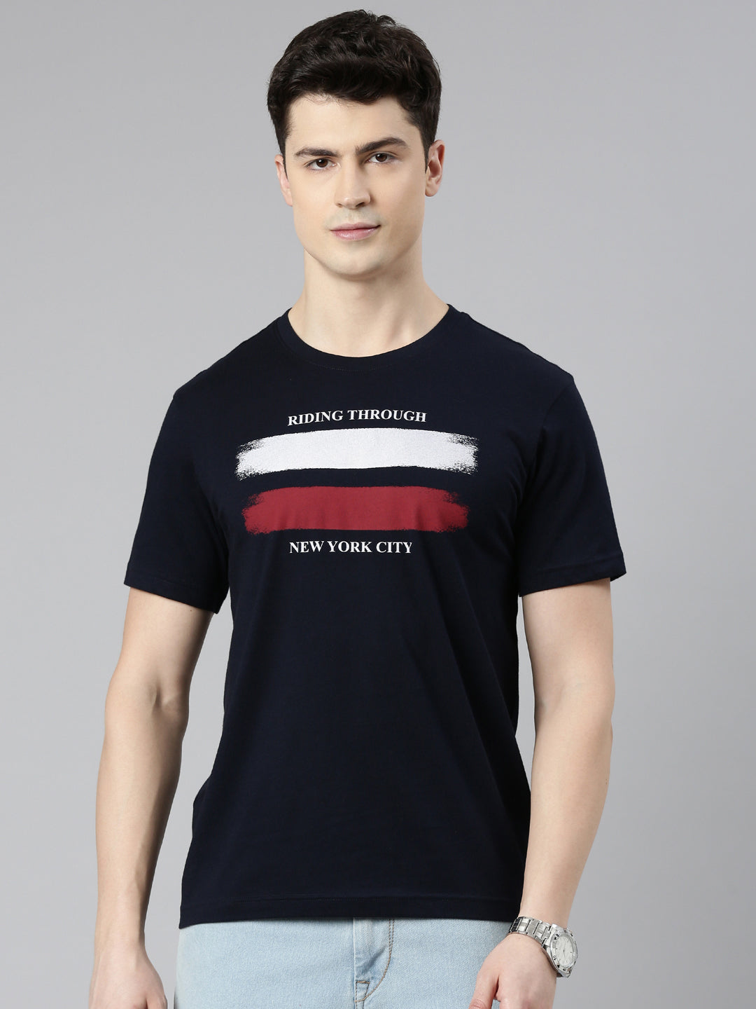 Classic Appeal Typography Printed Crew Neck T-Shirt