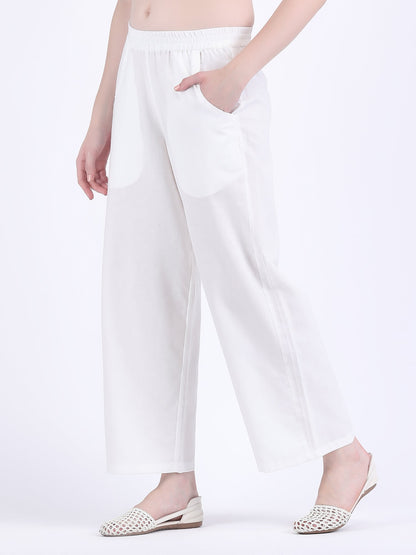 COTTON FLEX COMFORT WEAR COORD SET LUCENT WHITE