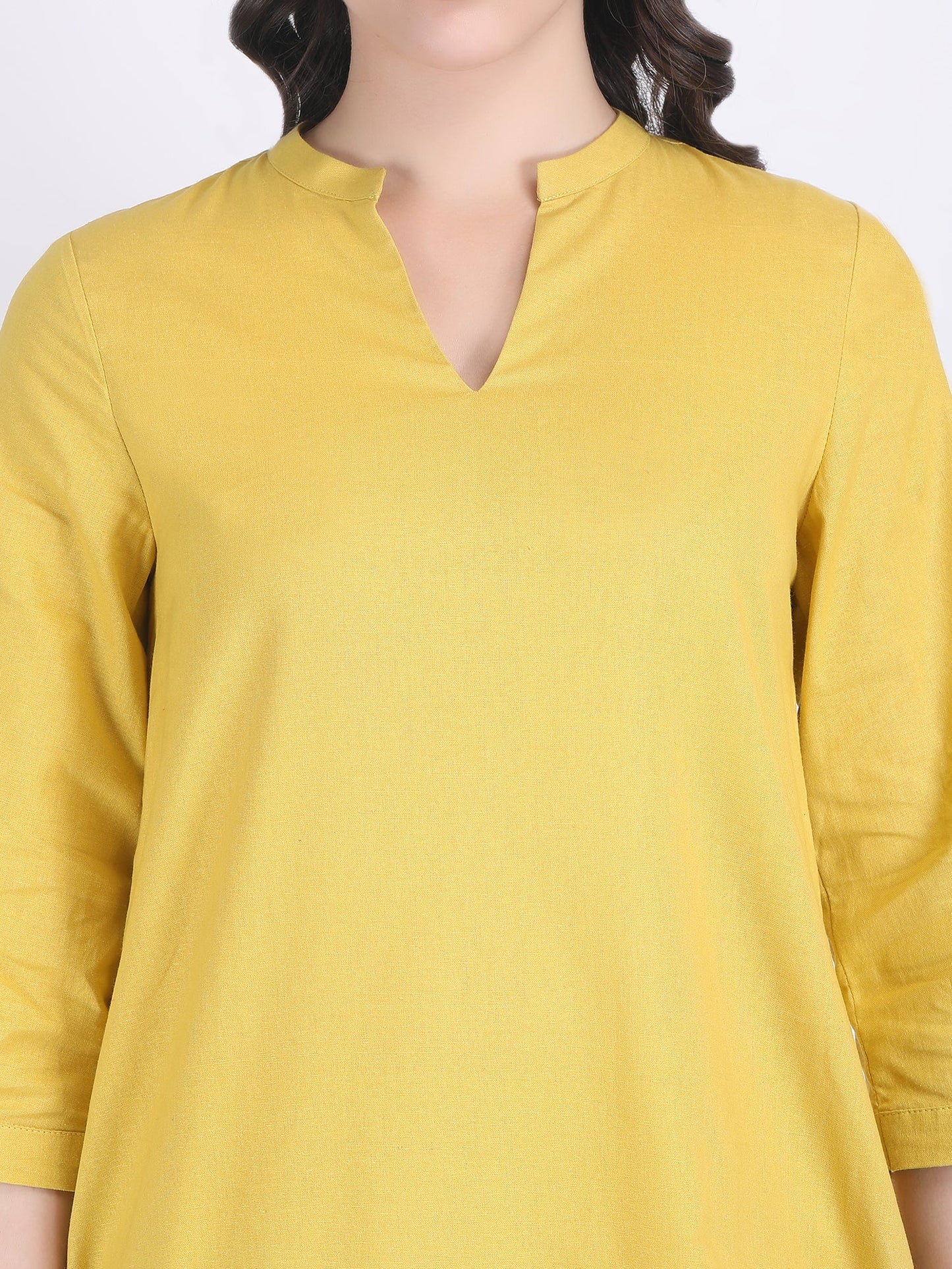 COTTON FLEX COMFORT WEAR KURTA SET LEMON CURRY