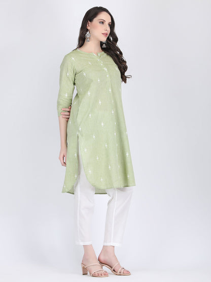JAMDANI COTTON SELF WOVEN CHOGA KURTA SET
