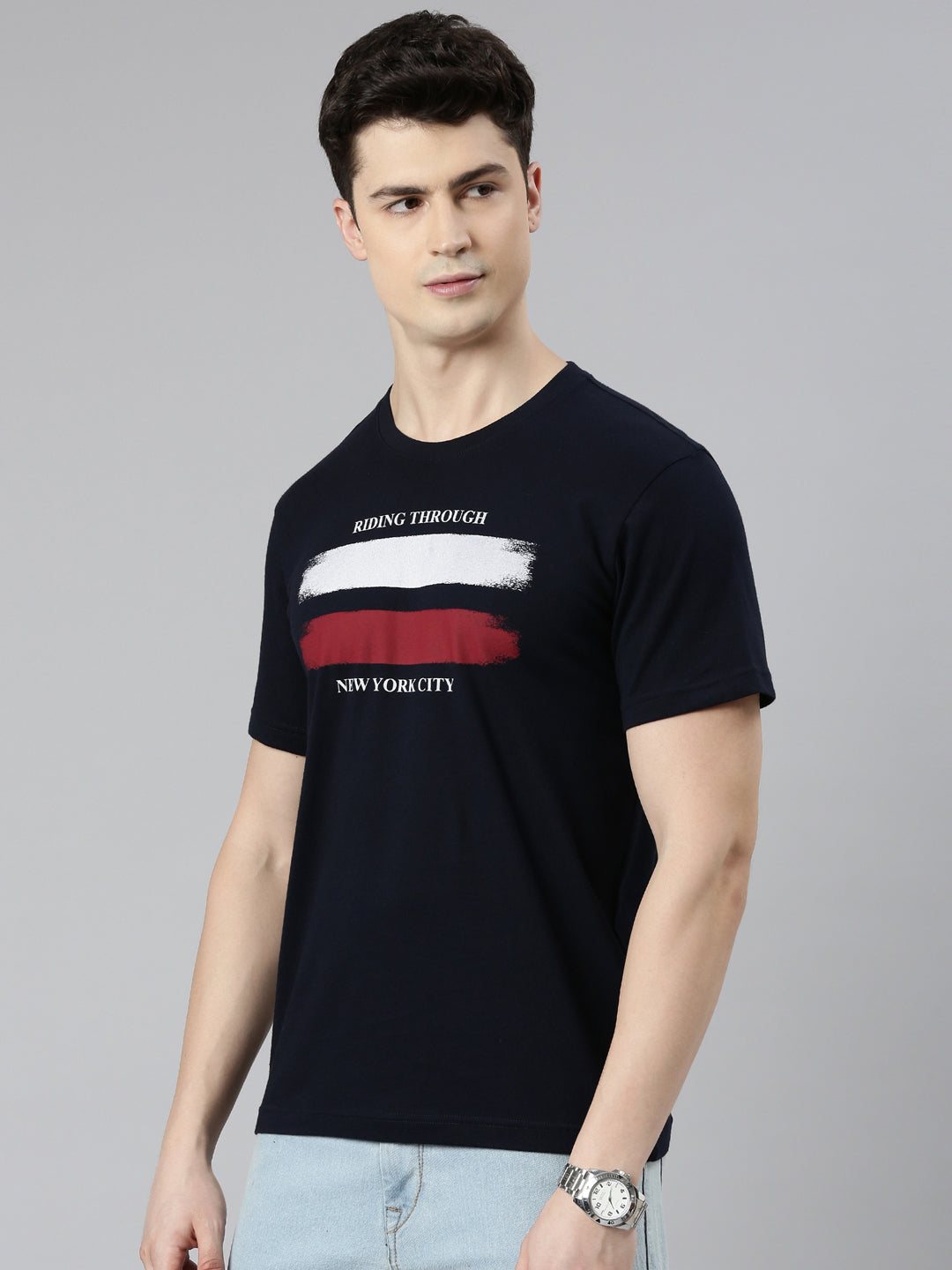 Classic Appeal Typography Printed Crew Neck T-Shirt
