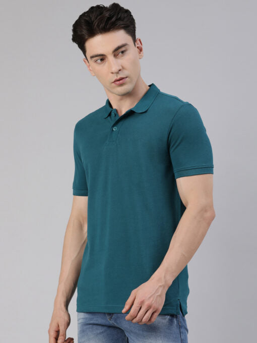 Suburbans 100% Super Combed Cotton Solid Half Sleeve Polo T-Shirt