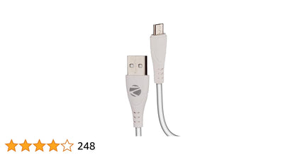 ZEBRONICS 1 m Micro USB Cable  ( White)