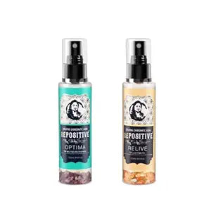 BEPOSITIVE Optima,Relive For Men & Women, Long Lasting Perfume, Infused with crystals, Enhance Auras and Promote Positivity, Embrace Harmony (100 ml) Pack of 2