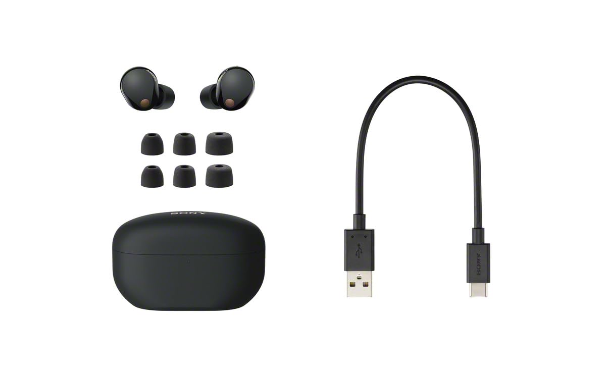 Sony WF-1000XM4 Industry Leading Active Noise Cancellation Multipoint Connection BT 5.2 TWS Truly Wireless in Ear Earbuds with Mic 36Hr Batt. Life WFH Built-in Mic for Clear Calls, Hi-Res Audio-Black
