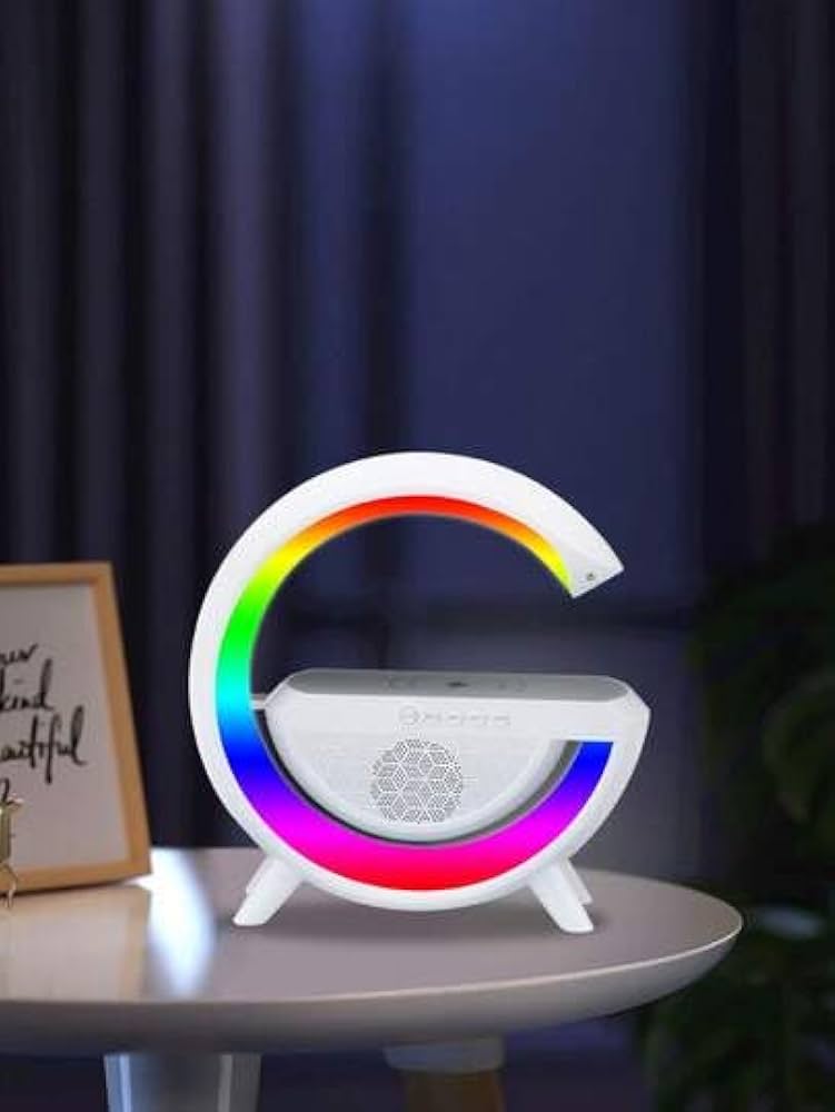 LED Table Lamp With Wireless Charger, RGB Color Changing Ambient Light