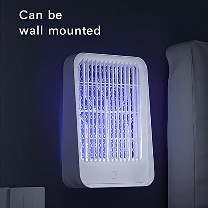 KolorFish 2021 Portable Electric USB Killer Mosquito Lamp UV LED Light, Indoor Outdoor Wall Mount Noiseless No Radiation (White)