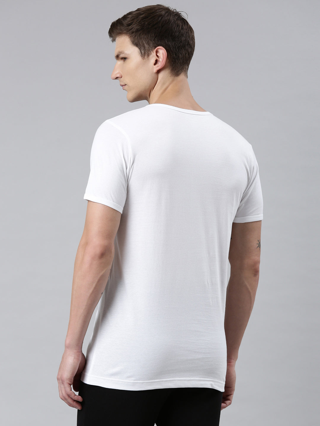Suburbans ROUND NECK SLEEVED COTTON VEST (PACK OF 2)
