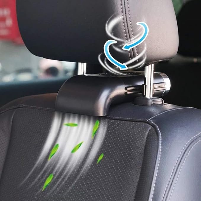 Semaphore® Vehicle Seat Fan, USB Powered Automobile Seat Fan with High Airflow, 3 Speeds(Black) for car Seats Compatible With Marutii S-Cross