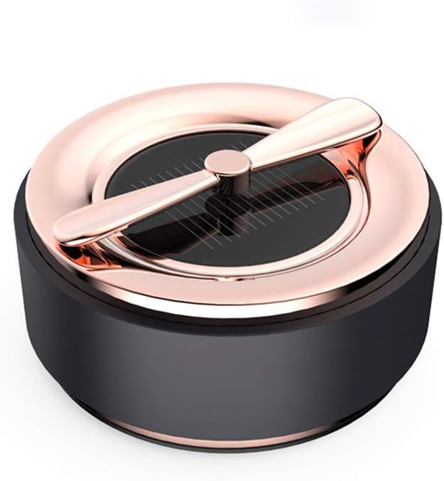 Moucit Car Air Freshener, Car Solar Aroma Diffuser, Air Purifier, Deodorizing, Eliminating Odors, USB Car Mute Aromatherapy Humidifier, Car Air Purifier, Disinfecting and Virus Inhibitor, Air Conditioner, Tobacco Deodorizer, Rose Gold