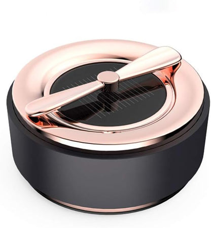 Moucit Car Air Freshener, Car Solar Aroma Diffuser, Air Purifier, Deodorizing, Eliminating Odors, USB Car Mute Aromatherapy Humidifier, Car Air Purifier, Disinfecting and Virus Inhibitor, Air Conditioner, Tobacco Deodorizer, Rose Gold