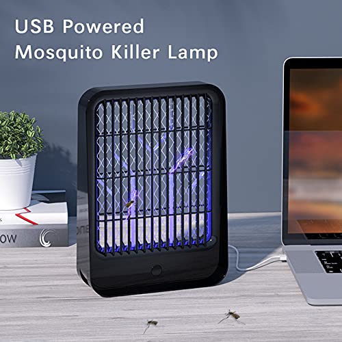 KolorFish 2021 Portable Electric USB Killer Mosquito Lamp UV LED Light, Indoor Outdoor Wall Mount Noiseless No Radiation (White)