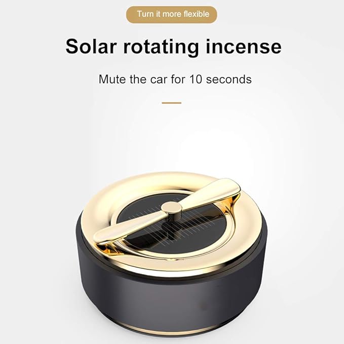 Moucit Car Air Freshener, Car Solar Aroma Diffuser, Air Purifier, Deodorizing, Eliminating Odors, USB Car Mute Aromatherapy Humidifier, Car Air Purifier, Disinfecting and Virus Inhibitor, Air Conditioner, Tobacco Deodorizer, Rose Gold