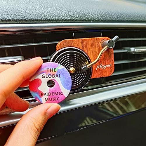 Record Player Car Air Freshener Spin Phonograph Air Vent Outlet Aromatherapy Diffuser Perfume Clip Retro Car Accesories Interior (Style B)