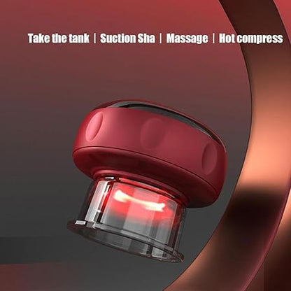 Electric Cupping Massage Machine, Intelligent Cupping Therapy Massager, Multifunctional Massage Vacuum Therapy Machine, Scrap Cupping Tool, 6 Temperature Levels