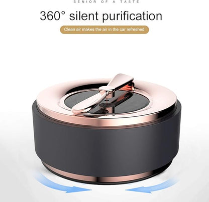 Moucit Car Air Freshener, Car Solar Aroma Diffuser, Air Purifier, Deodorizing, Eliminating Odors, USB Car Mute Aromatherapy Humidifier, Car Air Purifier, Disinfecting and Virus Inhibitor, Air Conditioner, Tobacco Deodorizer, Rose Gold