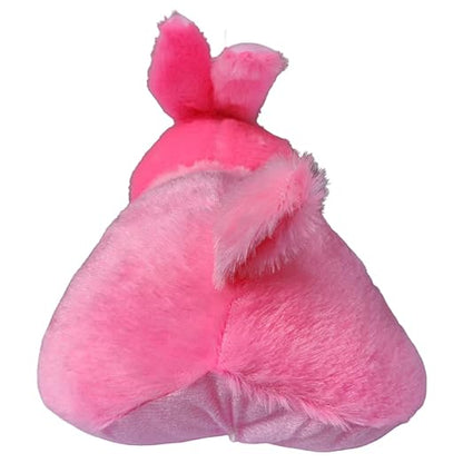 Toy Castle Rabbit with Carrot Furry Teddy Animal Soft Toy | Unique Design and Pattern | Made in India (Pink
