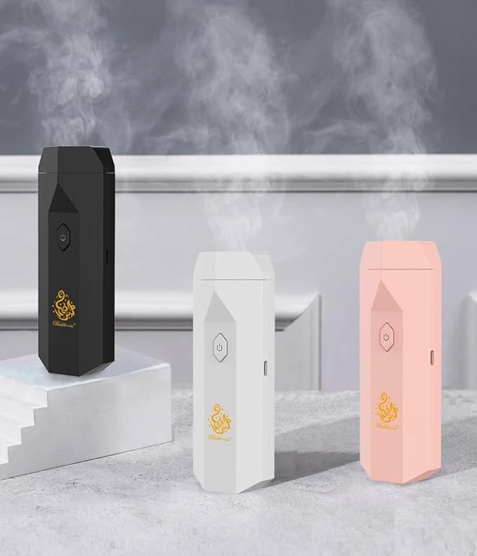 Luxansa Portable Rechargeable Smart Hair Comb Electronic Incense Burner USB Portable Incense Burner Electric Aromatherapy Machine,Handheld Hair Incense Burner Electric Muslim Aroma Diffuser (Pink)