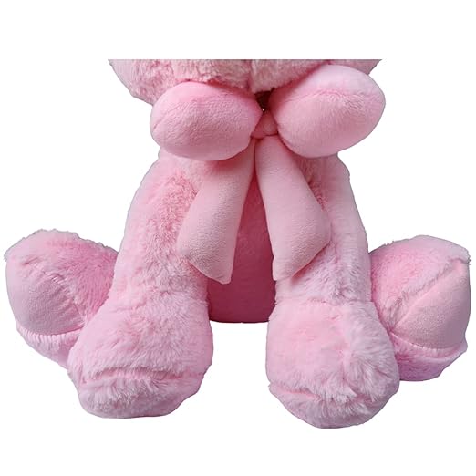 Toy Castle Huggable Rabbit Plush Soft Toy Cartoon Animal Big Ears Bunny Stuffed Doll for Kids, Boys and Girls | Made in India (Pink, Medium)