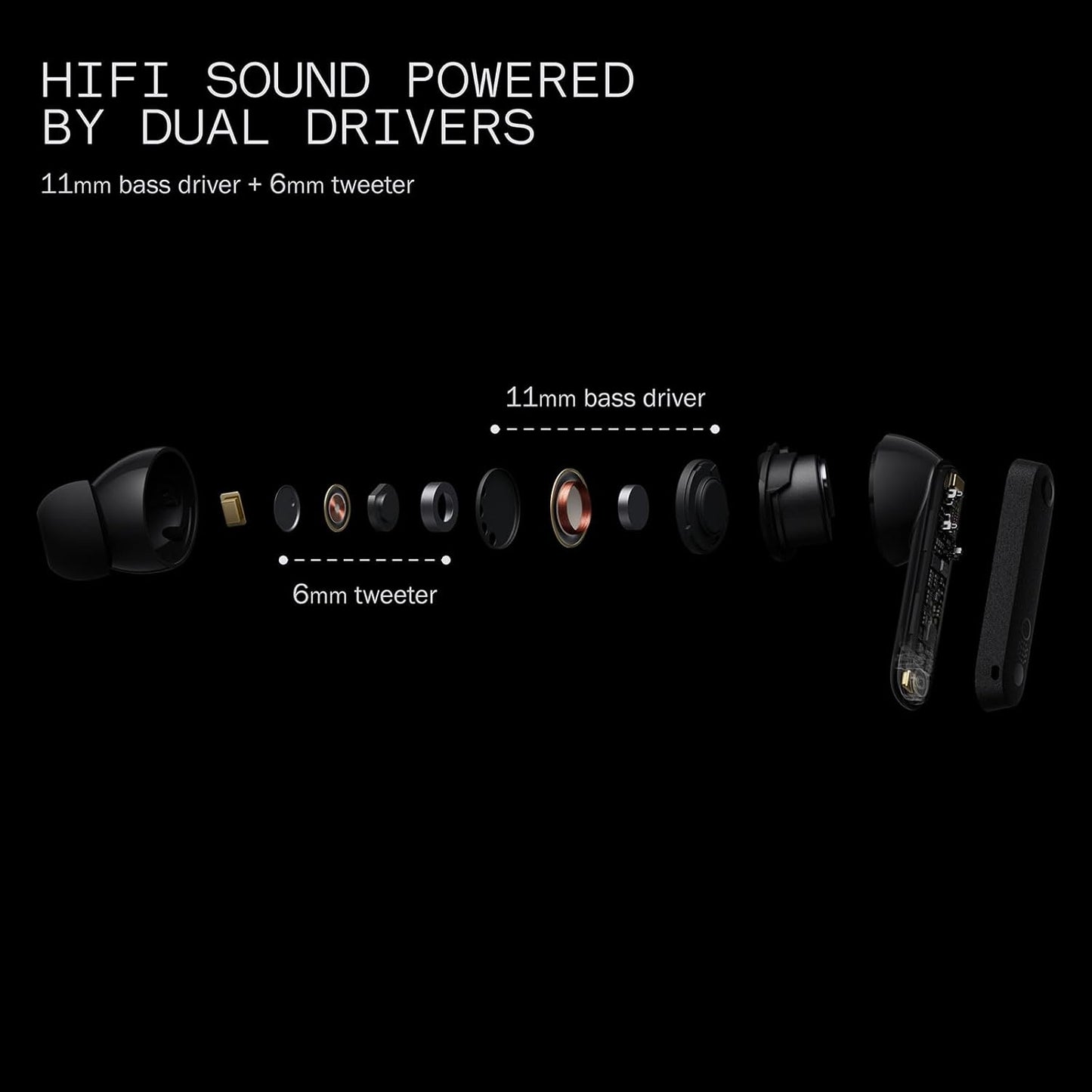 CMF Buds Pro 2 Wireless Earbuds, Hi-Res Audio with LDAC, 50 dB Hybrid Noise Cancelling Earbuds
