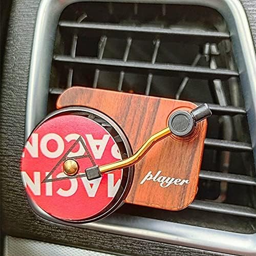 Record Player Car Air Freshener Spin Phonograph Air Vent Outlet Aromatherapy Diffuser Perfume Clip Retro Car Accesories Interior (Style B)