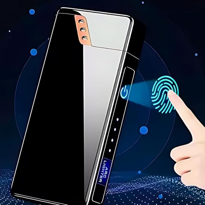 Drumstone 𝐁𝐔𝐘 𝟏 𝐆𝐄𝐓 𝟏 LED Touch Double ARC Electric Lighter, Plasma, Flameless, Windproof Lighter with Battery Display, USB Rechargeable Lighter 𝟏𝟓 𝐘𝐞𝐚𝐫𝐬 𝐖𝐚𝐫𝐫𝐚𝐧𝐭𝐲