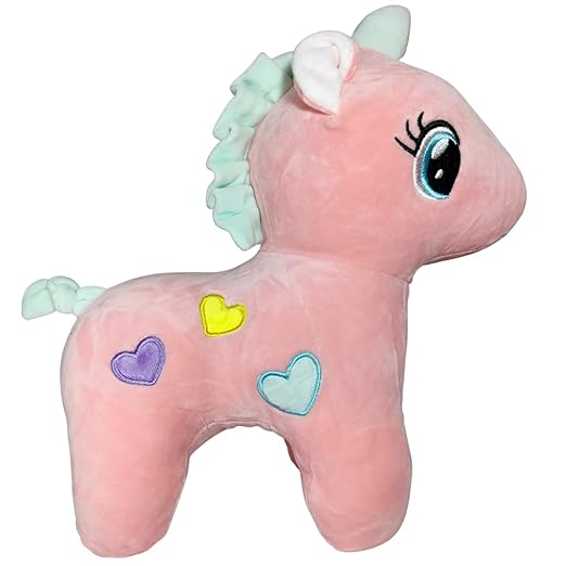Toy Castle Unicorn Teddy Bear Plush Animal Soft Toy - Unique Design and Pattern | Made in India (Pink) (Baby Pink)