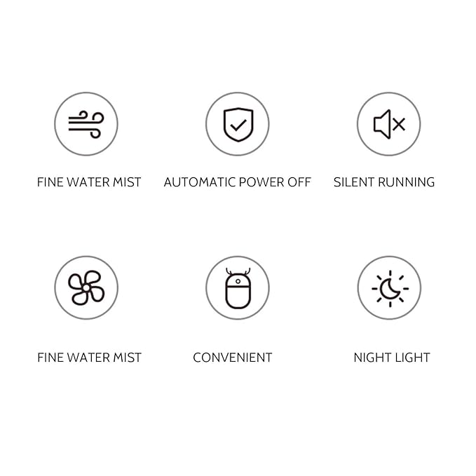 WalleafTM Desktop Humidifier | 280ml Usb Humidifier For Car With different Mist Modes And Light | Sleeping Air Humidifier For Home, Bedroom, Baby Room, Car, Office, Traveling