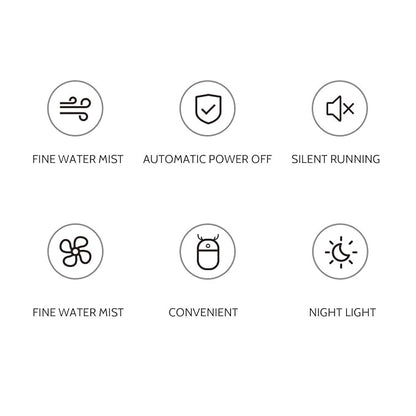 WalleafTM Desktop Humidifier | 280ml Usb Humidifier For Car With different Mist Modes And Light | Sleeping Air Humidifier For Home, Bedroom, Baby Room, Car, Office, Traveling