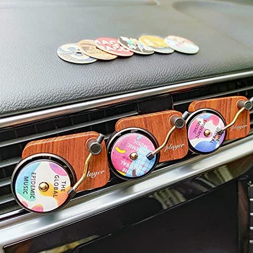 Record Player Car Air Freshener Spin Phonograph Air Vent Outlet Aromatherapy Diffuser Perfume Clip Retro Car Accesories Interior (Style B)