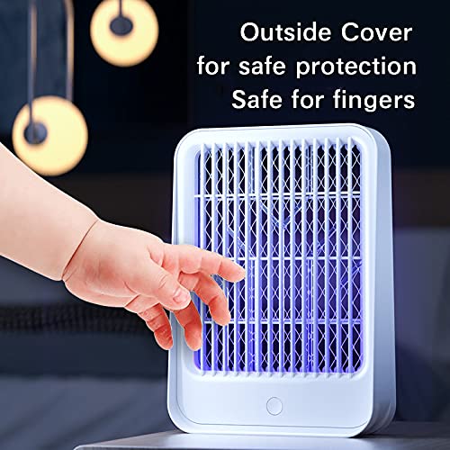 KolorFish 2021 Portable Electric USB Killer Mosquito Lamp UV LED Light, Indoor Outdoor Wall Mount Noiseless No Radiation (White)