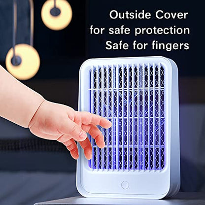 KolorFish 2021 Portable Electric USB Killer Mosquito Lamp UV LED Light, Indoor Outdoor Wall Mount Noiseless No Radiation (White)