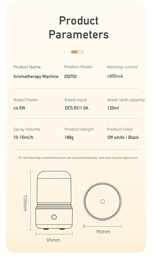 OLOMA Small Humidifier 120ML Candle Lamp Aroma Diffuser Air Humidifier Electric Aromatherapy Diffusor Flame Humidicador USB Desktop Decor Night Light (Color : Hortel�) Brand: OLOMA