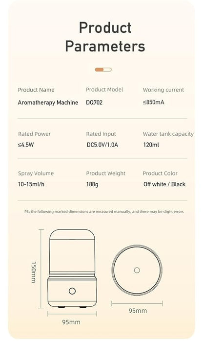 OLOMA Small Humidifier 120ML Candle Lamp Aroma Diffuser Air Humidifier Electric Aromatherapy Diffusor Flame Humidicador USB Desktop Decor Night Light (Color : Hortel�) Brand: OLOMA