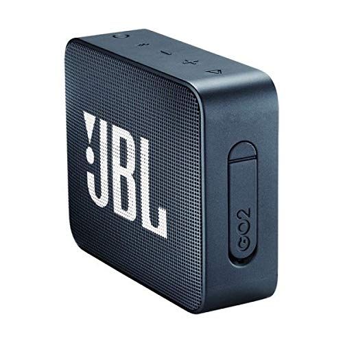 JBL Go 2, Wireless Portable Bluetooth Speaker with Mic, Signature Sound, Vibrant Color Options with IPX7 Waterproof (Black)