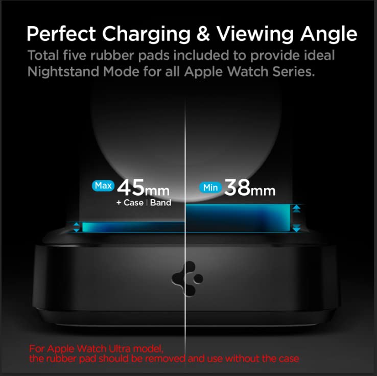 Spigen PF2002 Apple Watch USB Charger Compatible for All Apple Watch Series – Black (Open Box)