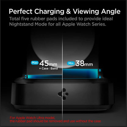 Spigen PF2002 Apple Watch USB Charger Compatible for All Apple Watch Series – Black (Open Box)