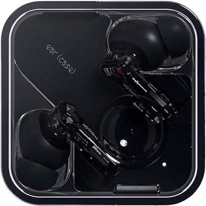 (Seald Pack) Nothing Ear 2 Wireless Earbuds Active Noise Cancellation to 40 db, Bluetooth 5.3 in Ear Headphones with Wireless Charging,36H Playtime IP54 Waterproof Earphones for iPhone & Android,Black