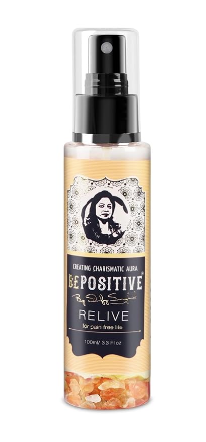 BEPOSITIVE Relive For Pain free life For Men & Women Embrace Wellness and Freedom, Infused with crystals, Long Lasting Perfume, Enhance Auras (100 ml) Pack of 1
