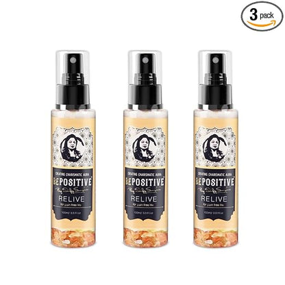 BEPOSITIVE Relive For Pain free life For Men & Women Embrace Wellness and Freedom, Infused with crystals, Long Lasting Perfume, Enhance Auras (100 ml) Pack of 3