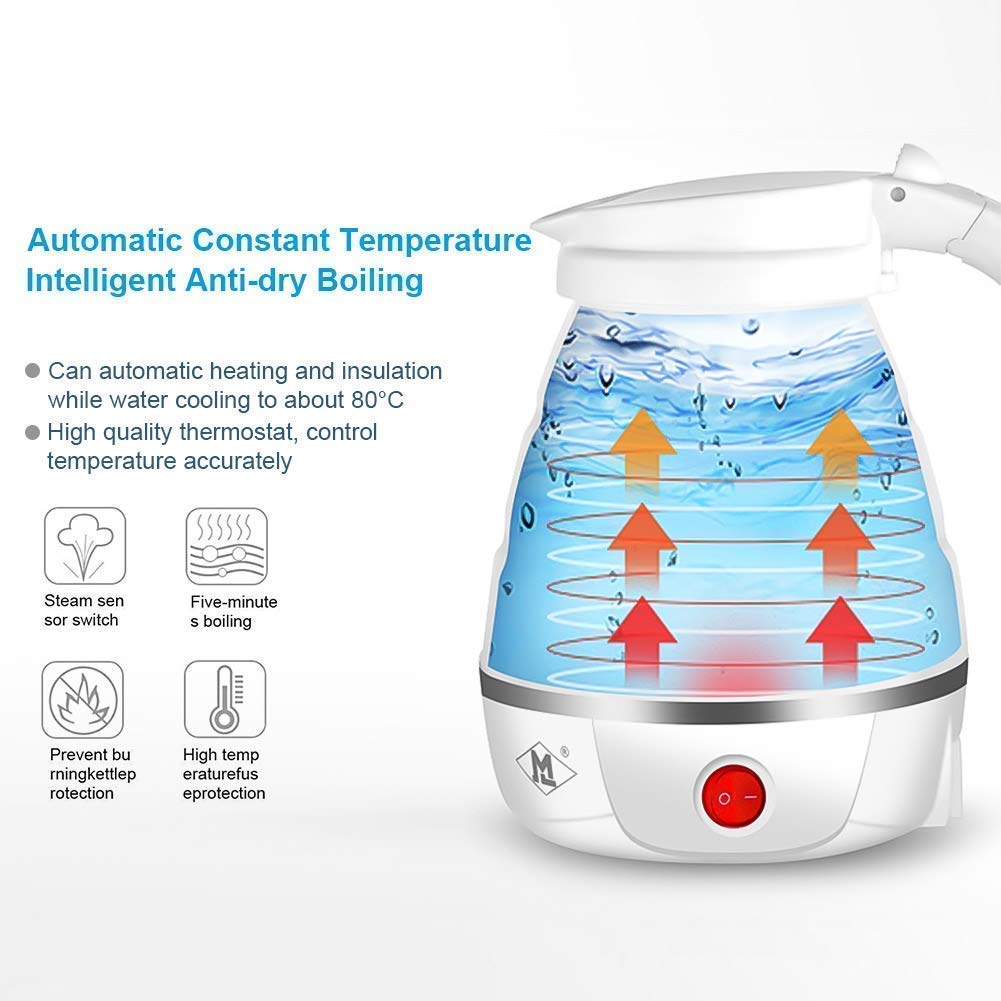 Foldable Electric Travel Kettle - Portable and Convenient