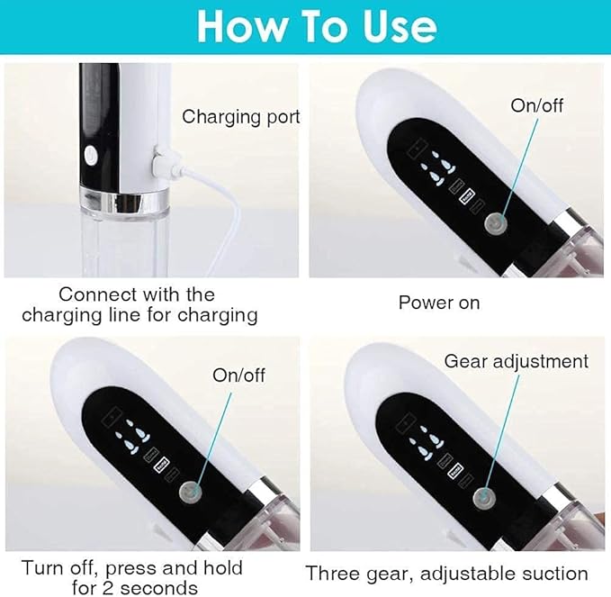 2021 Newest HICITI Hydrafacial Facial Cleasing Machine, Blackhead Vacuum Cleaner, Portable Hydra Facial Aqua Peel Machine, with 3 Suction Cups Rejuve Skin Machine