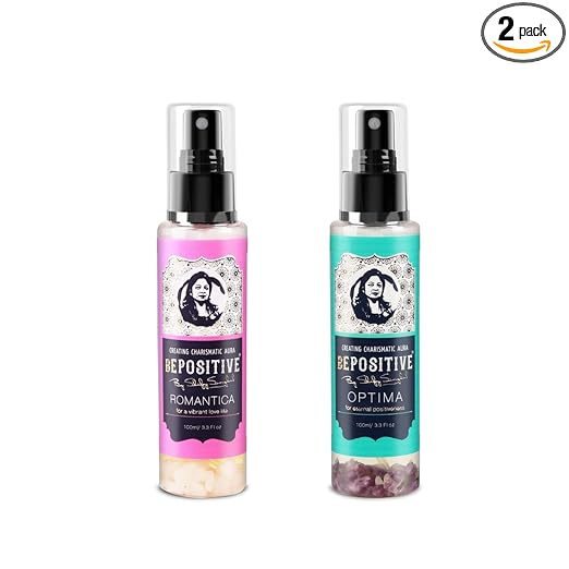 BEPOSITIVE Romantica,Optima For Men & Women, Long Lasting Perfume, Infused with crystals, Enhance Auras and Promote Positivity, Embrace Harmony (100 ml) Pack of 2