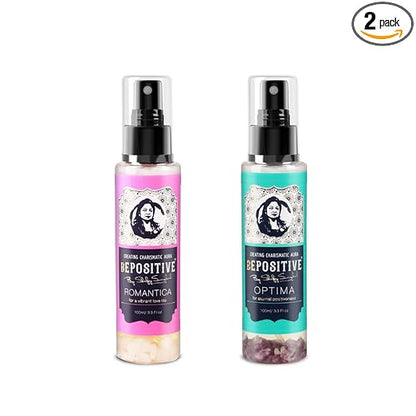 BEPOSITIVE Romantica,Optima For Men & Women, Long Lasting Perfume, Infused with crystals, Enhance Auras and Promote Positivity, Embrace Harmony (100 ml) Pack of 2